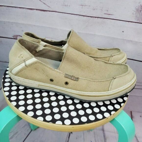 Skechers Merric Planted Slip On Canvas Loafers Shoes Size 11 61942 - Picture 1 of 10